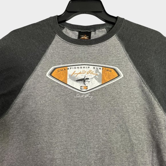Champion Surfing Longboard Classic Santa Cruz Raglan T Shirt Gray Mens Large L - Picture 2 of 8